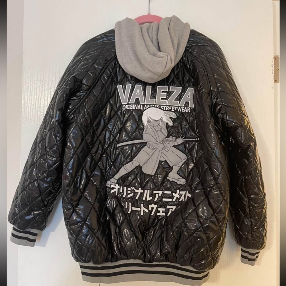 Valeza Anime Black Varsity Jacket
